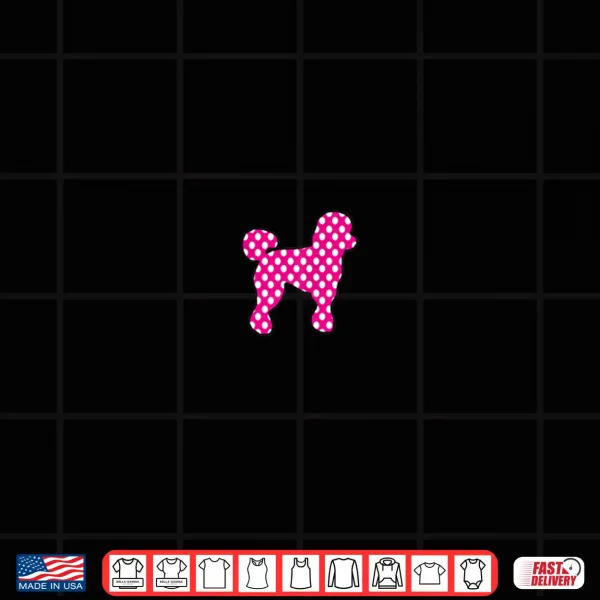 Design Pink And White Polka Dot Poodle Shirt For 50s Sock Hop Dance Shirt