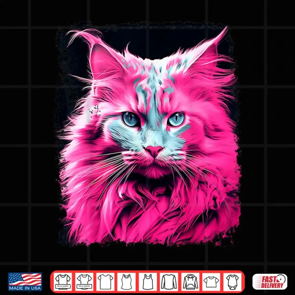 Design Pink Maine Coon Cat Shirt