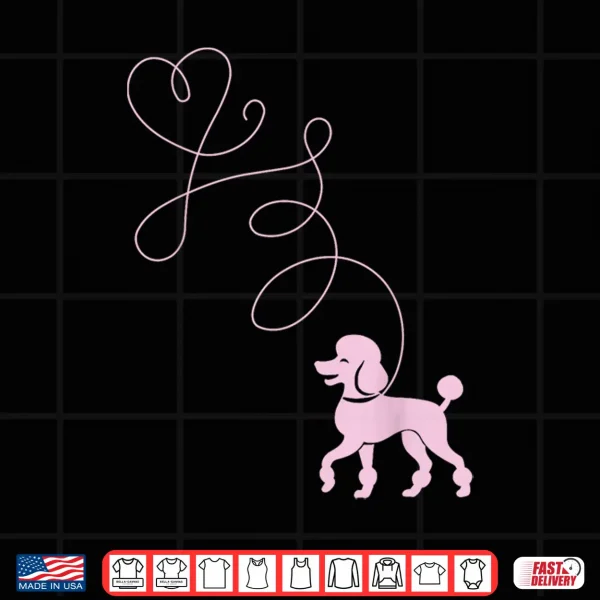 Design Pink Poodle Dog Lover 50s Sock Hop Rockabilly 1950s Dance Shirt