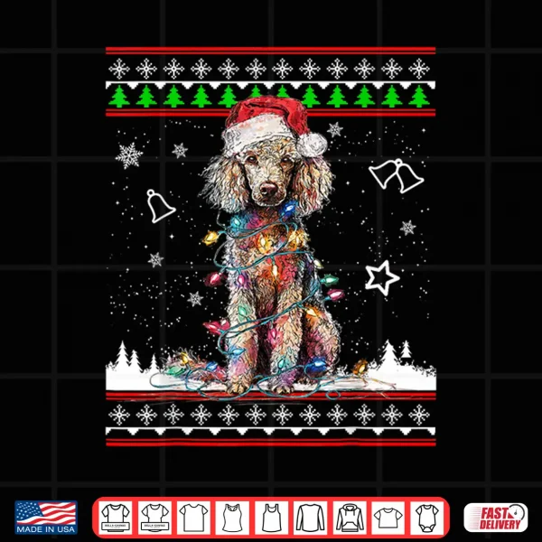 Design Poodle Christmas Ugly Sweater Funny Dog Xmas Shirt