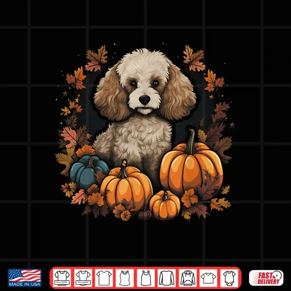 Design Poodle Dog Pumpkin Thanksgiving Fall Halloween Shirt