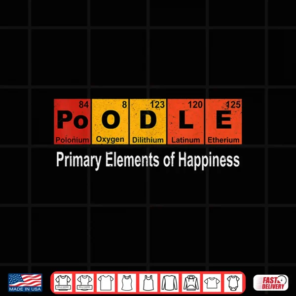 Design Poodle Dog Science Funny Periodic Table Shirt