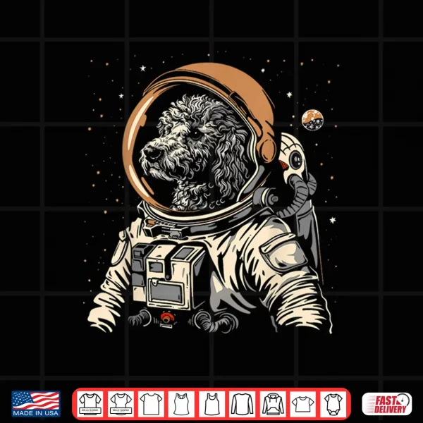 Design Poodle Labradoodle Astronaut Funny Cute Dog Space Suit Shirt