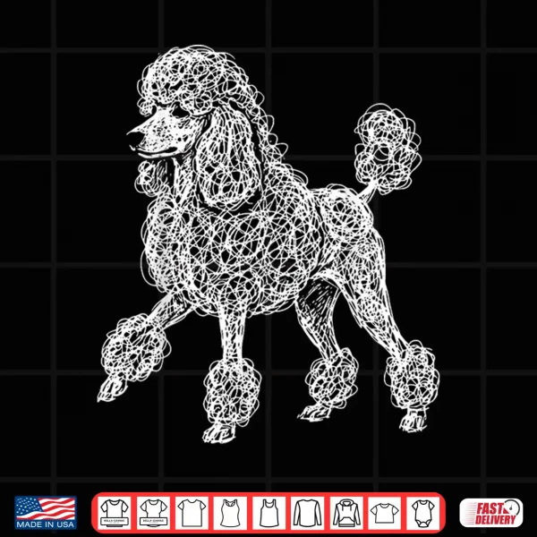 Design Poodle Line Art Shirt