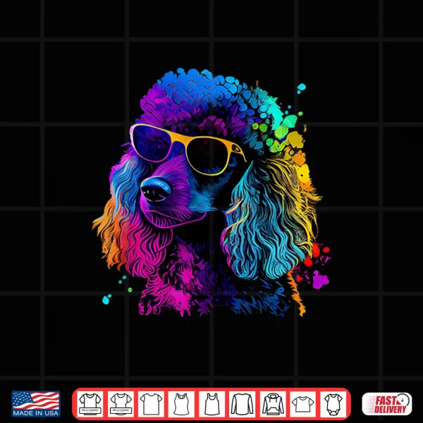 Design Poodle Pop Art Colorful Design Poodle Lovers Shirt
