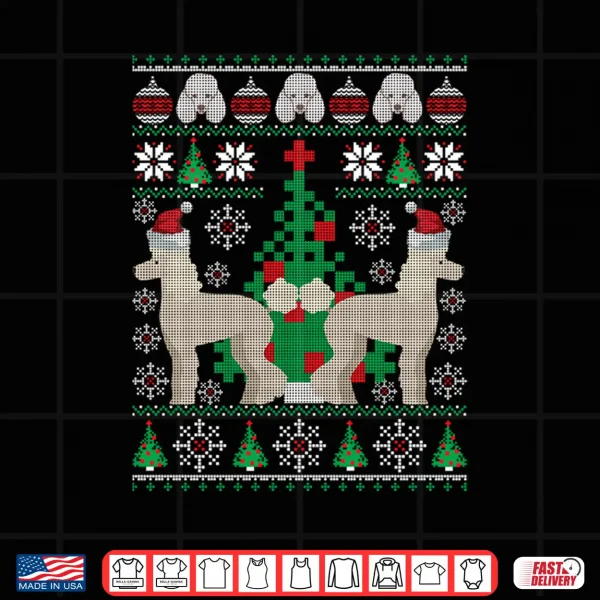 Design Poodle Ugly Christmas Funny Holiday Dog Lover Xmas Gift Shirt