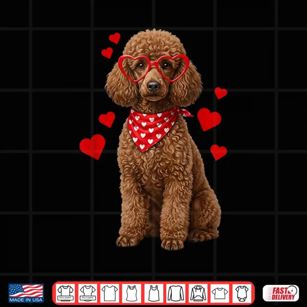 Design Poodle Valentines Day Dog Lover Heart Shirt