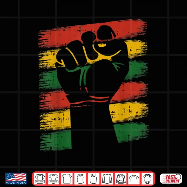 Design Power Fist Juneteenth Cool Melanin Pride African American Shirt