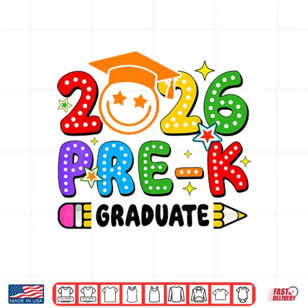 Design Pre K Graduation 2026 Preschool Graduate Shirt