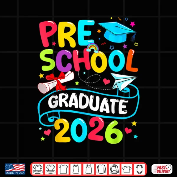 Design Preschool Graduate 2026 Pre K Grad School Graduation Shirt