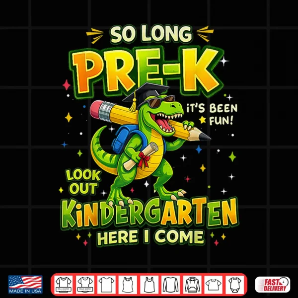 Design Preschool Graduation Dinosaur Pre K Graduate Shirt