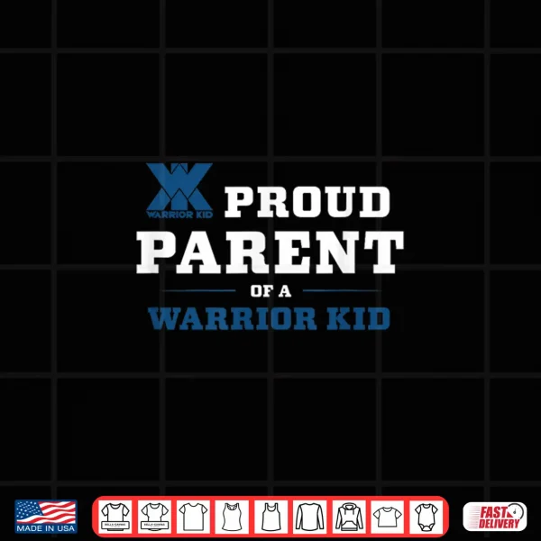 Design Proud Parent Of A Warrior Blue Logo Shirt