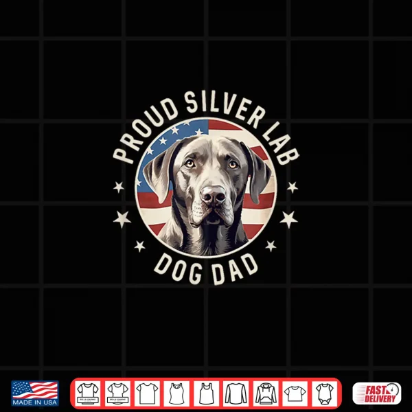Design Proud Silver Labrador Retriever Dog Dad Shirt