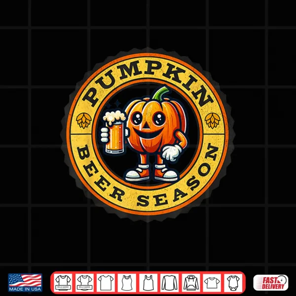 Design Pumpkin Beer Season Craft Brewery Halloween IPA Stout Brewer Shirt