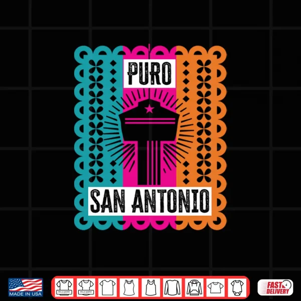 Design Puro San Antonio Texas Papel Picado Cool Fiesta Souvenir Shirt