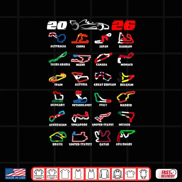 Design Race Car Enthusiast Motorsport Racing Fan World Flags Shirt