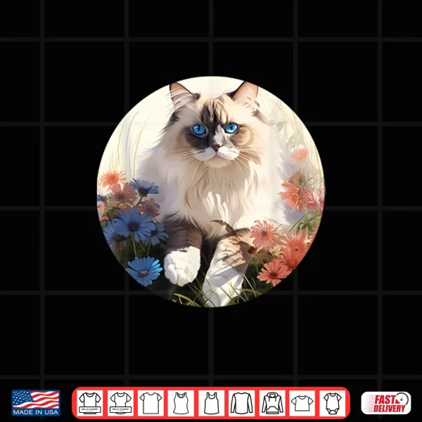 Design Ragdoll Cat Cat Flower Shirt