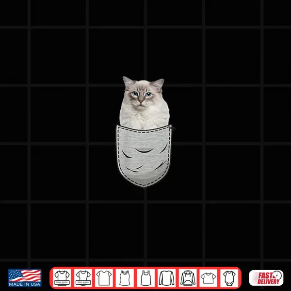 Design Ragdoll Cat Chest Pocket for Cat Owners Shirt