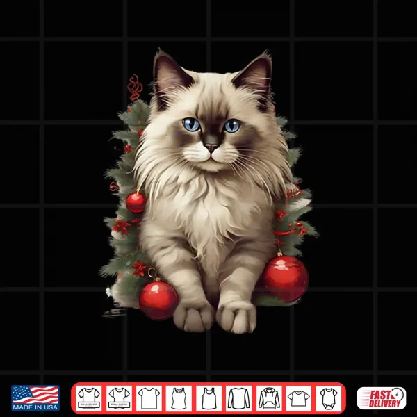 Design Ragdoll Cat Christmas Baubles Xmas Ragdoll Cats Shirt
