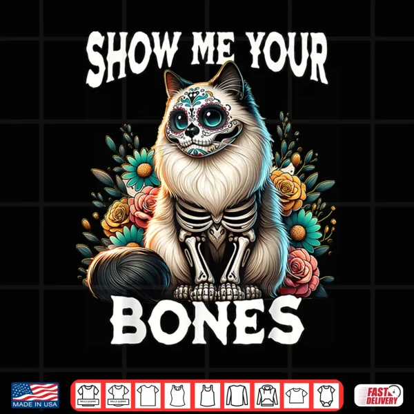 Design Ragdoll Cat Dia De Los Muertos Ragdoll Halloween Ragdoll Shirt