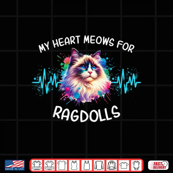 Design Ragdoll Cat ECG Ragdolls Shirt