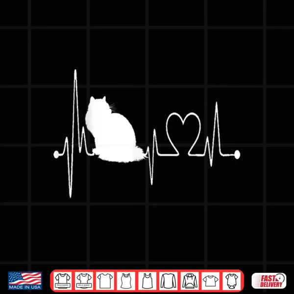 Design Ragdoll Cat Heartbeat EKG Funny I Love My Ragdoll Cat Shirt