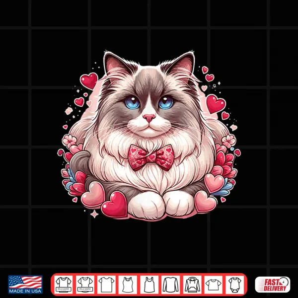 Design Ragdoll Cat Lover Valentines Day Ragdoll Cat Shirt