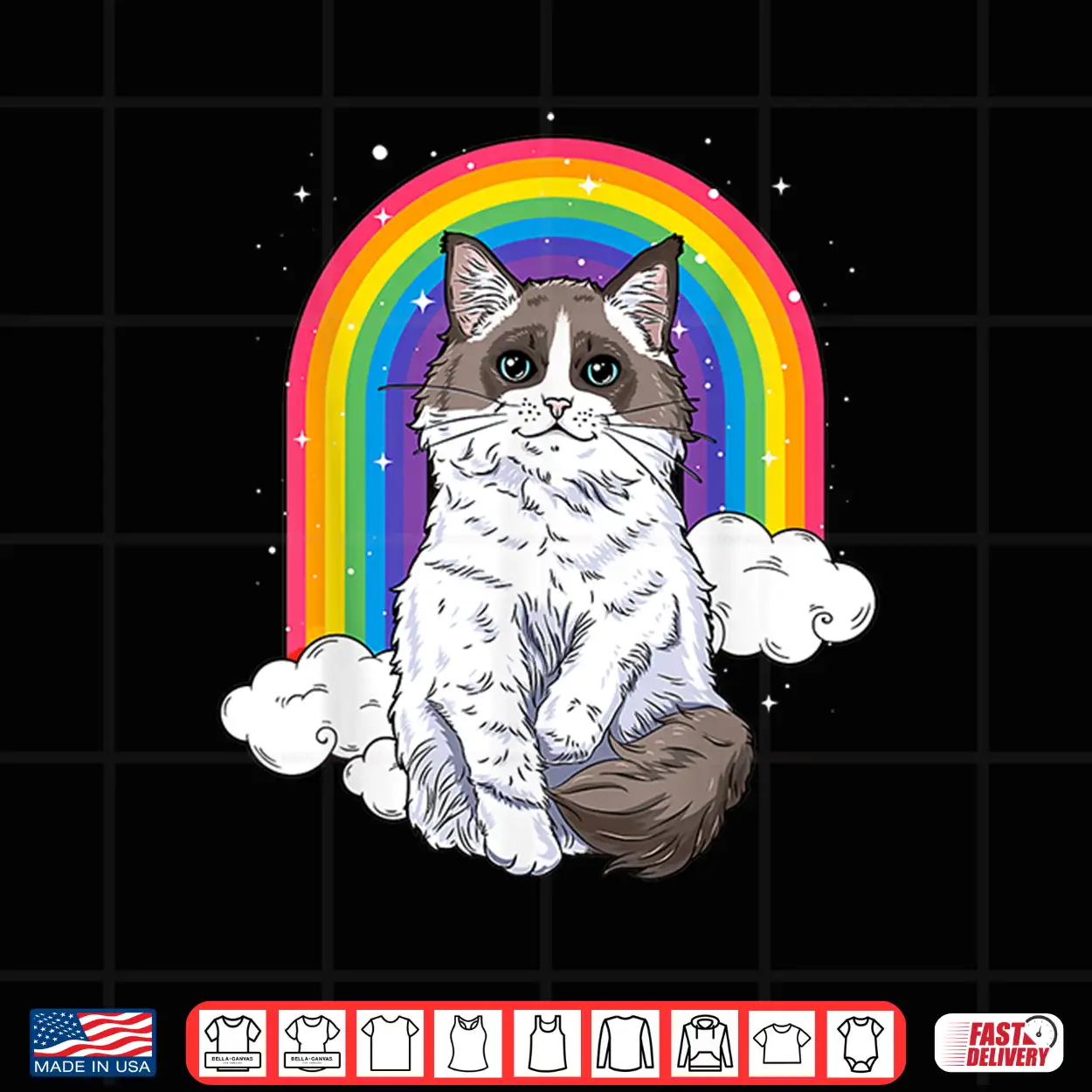 Ragdoll Cat Rainbow Galaxy Kitten Space Kitty Lover Gift Shirt Ragdoll Cat Rainbow Galaxy Kitten Space Kitty Lover Gift Shirt
