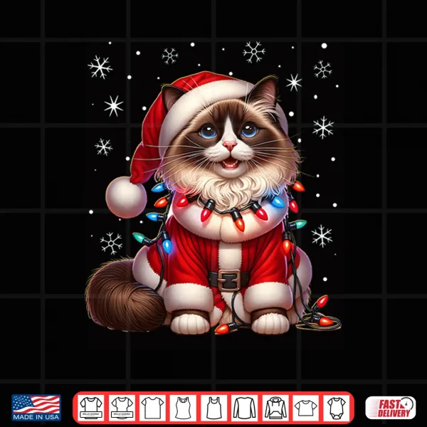 Design Ragdoll Santa Claus Costume Ragdoll Xmas Outfit Ragdoll Cat Shirt