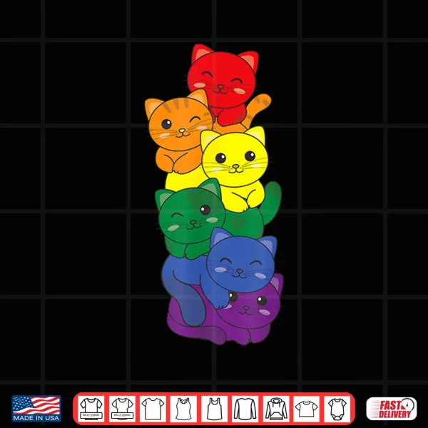 Rainbow Flag Pride Month Lgbtq Rainbow Cat Shirt 4 Design Rainbow Flag Pride Month Lgbtq Rainbow Cat Shirt