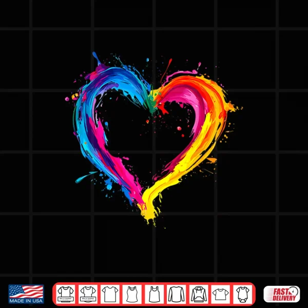 Design Rainbow Heart LGBTQ Gay Pride Month LGBT Shirt