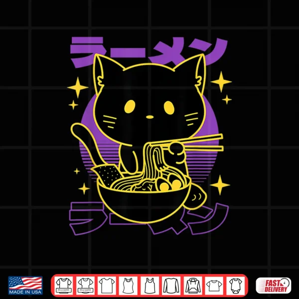 Design Ramen Cat Japanese Shirt