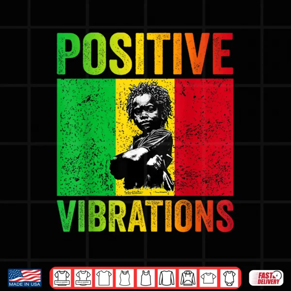 Design Rasta Baby African Vintage Positive Vibrations Juneteenth Shirt