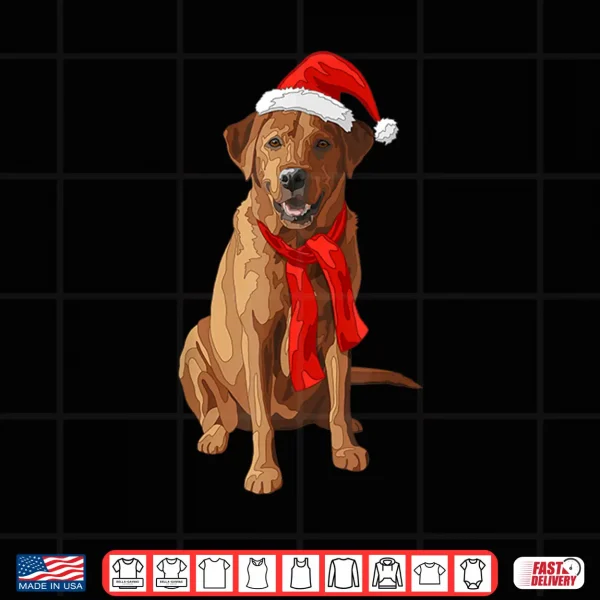 Design Red Labrador Retriever Dog Christmas Santa Hat RLRCSH Shirt