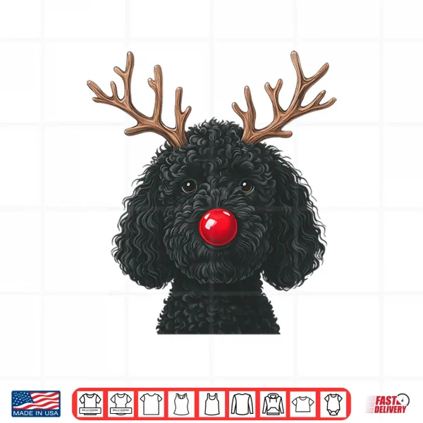 Design Reindeer Poodle Christmas Poodle Dog Mom Dog Lover Animal Shirt