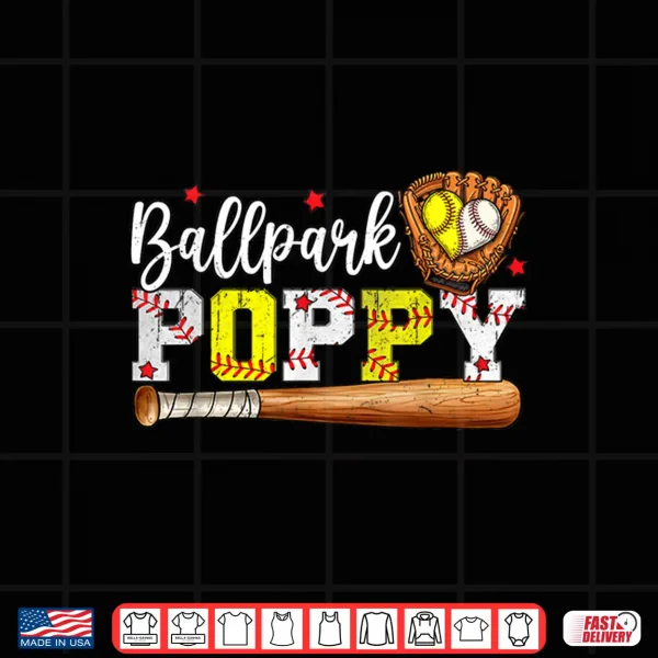 Design Relative Ballpark Poppy Softball Baseball Professional Identity Shirt