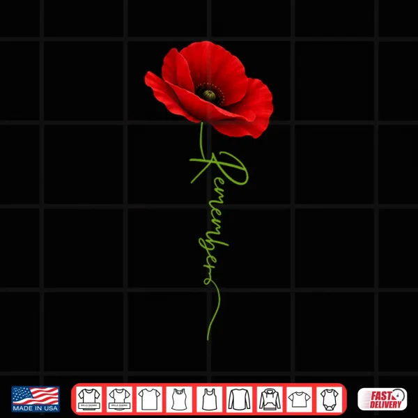 Remember Poppy Flowers Memorial Day Usa Flag Veteran Women Shirt 4 Design Remember Poppy Flowers Memorial Day USA Flag Veteran Women Shirt