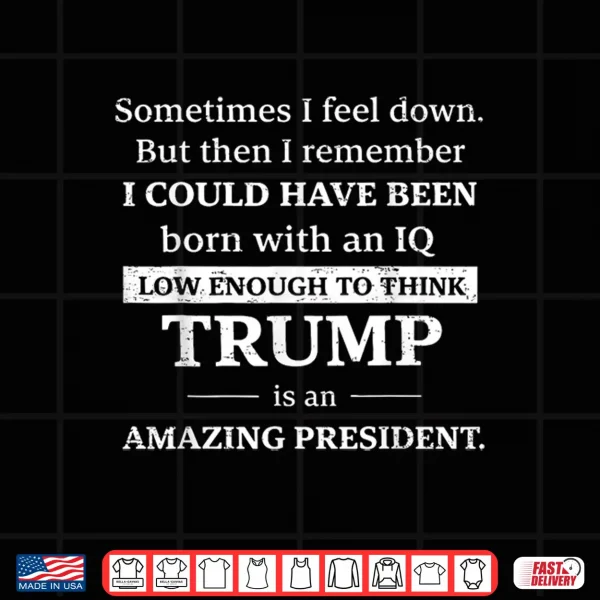 Design Retro Political Sometimes I Feel Down But Then I Remember Shirt