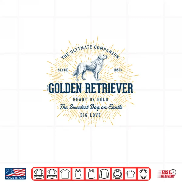 Design Retro Styled Golden Retriever Vintage Shirt
