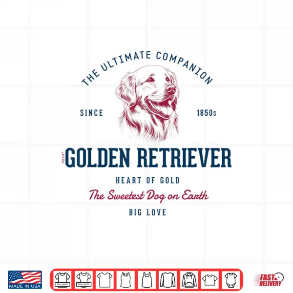 Design Retro Styled Vintage Golden Retriever Shirt