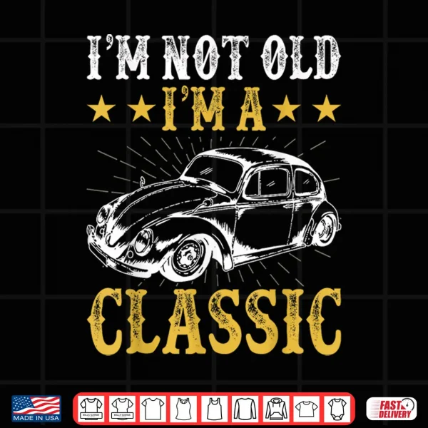 Design Retro Vintage Bug Classic Car Enthusiast Graphics Shirt