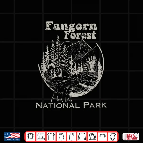 Design Retro Vintage Fangorn Forest National Park Bookworms Saying Shirt