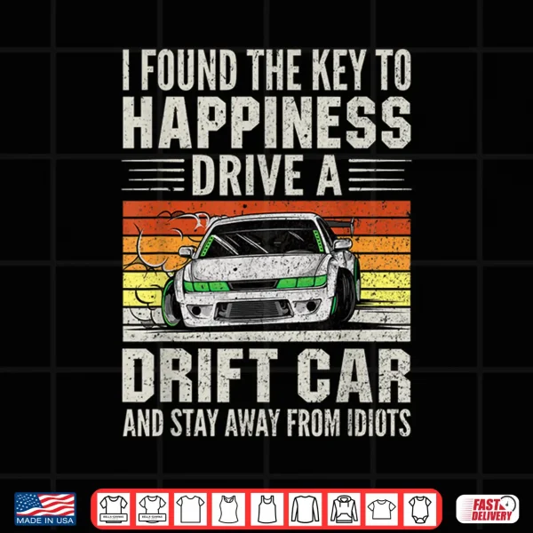 Design Retro Vintage Funny Japanese Drift Car Drifting Shirt