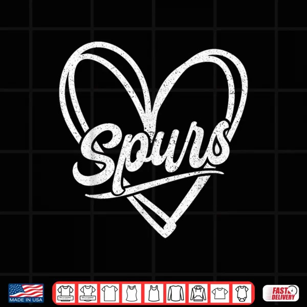 Design Retro Vintage Spurs Heart Shirt
