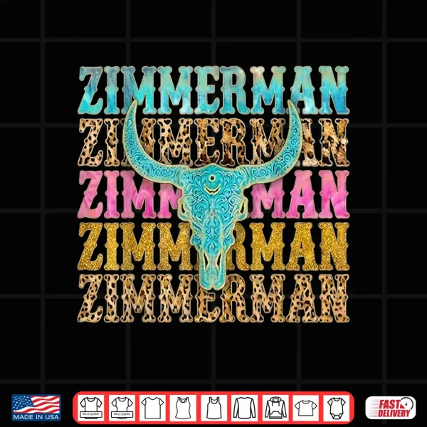 Design Retro Zimmerman Name Vintage Gift for Men Women Kids Shirt