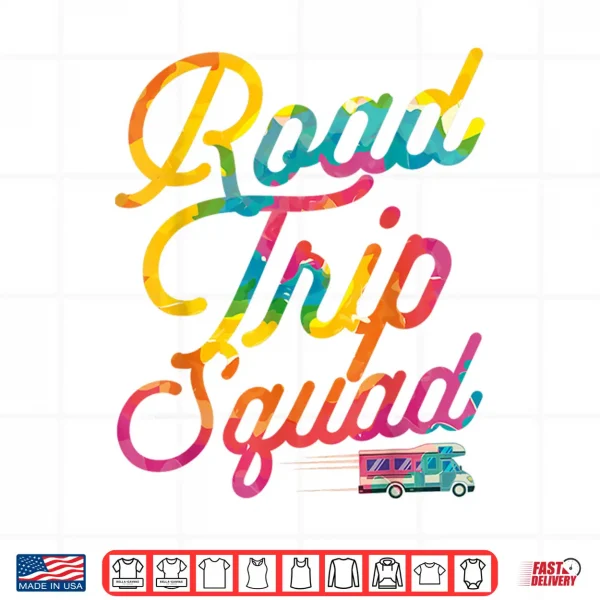 Design Road Trip Squad Tie Dye Family Matching Sisters Trip Travel Shirt