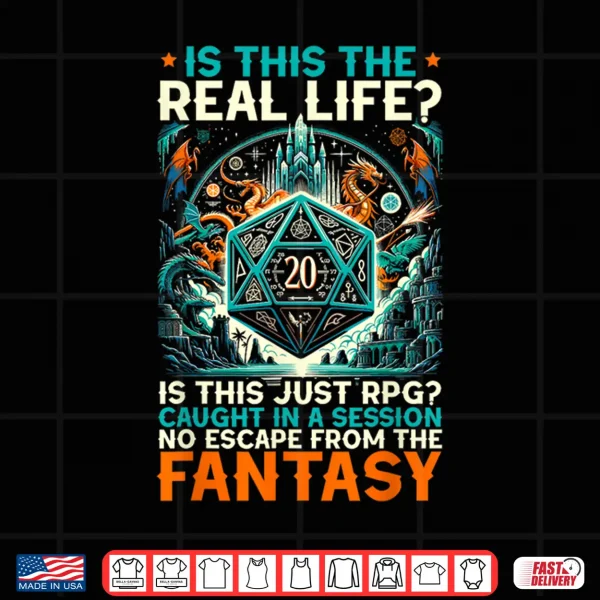 Design Role Playing Game RPG Master D20 Tabletop Funny RPG Gamer Shirt