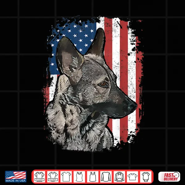Design Sable German Shepherd American Flag Patriotic Dog Shirt