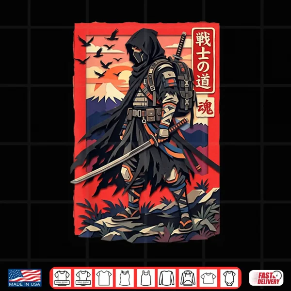 Design Samurai Warrior Katana Art Shirt