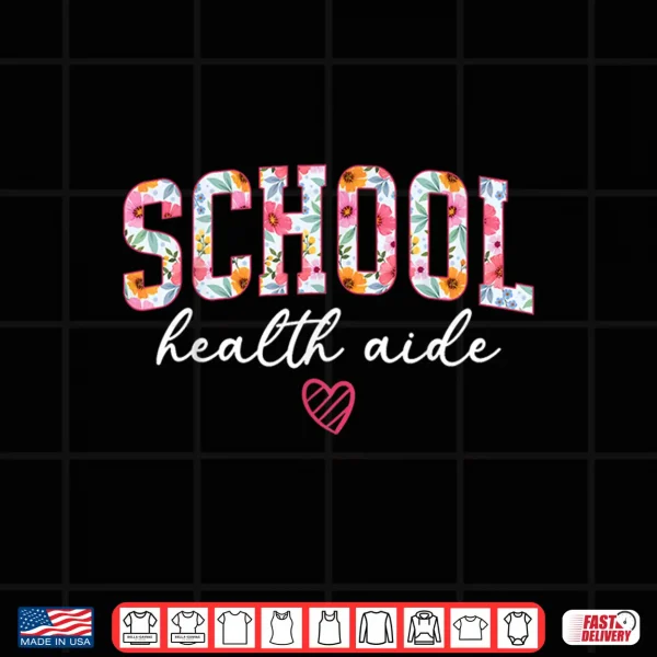 Design School Health Aide Boho School Health Assistant Shirt